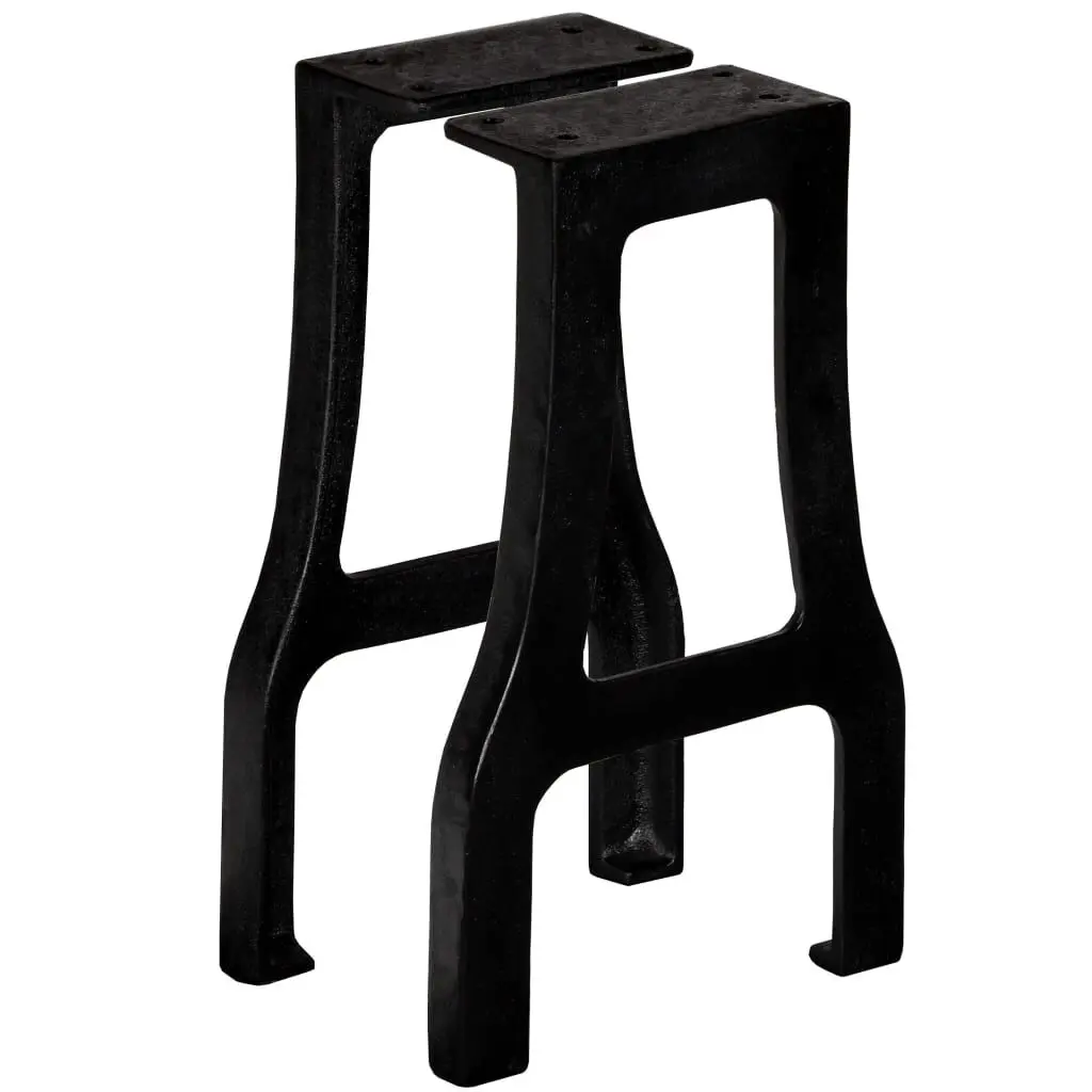 2-Piece -Frame Cast Iron Bench Legs Sturdy Furniture Support