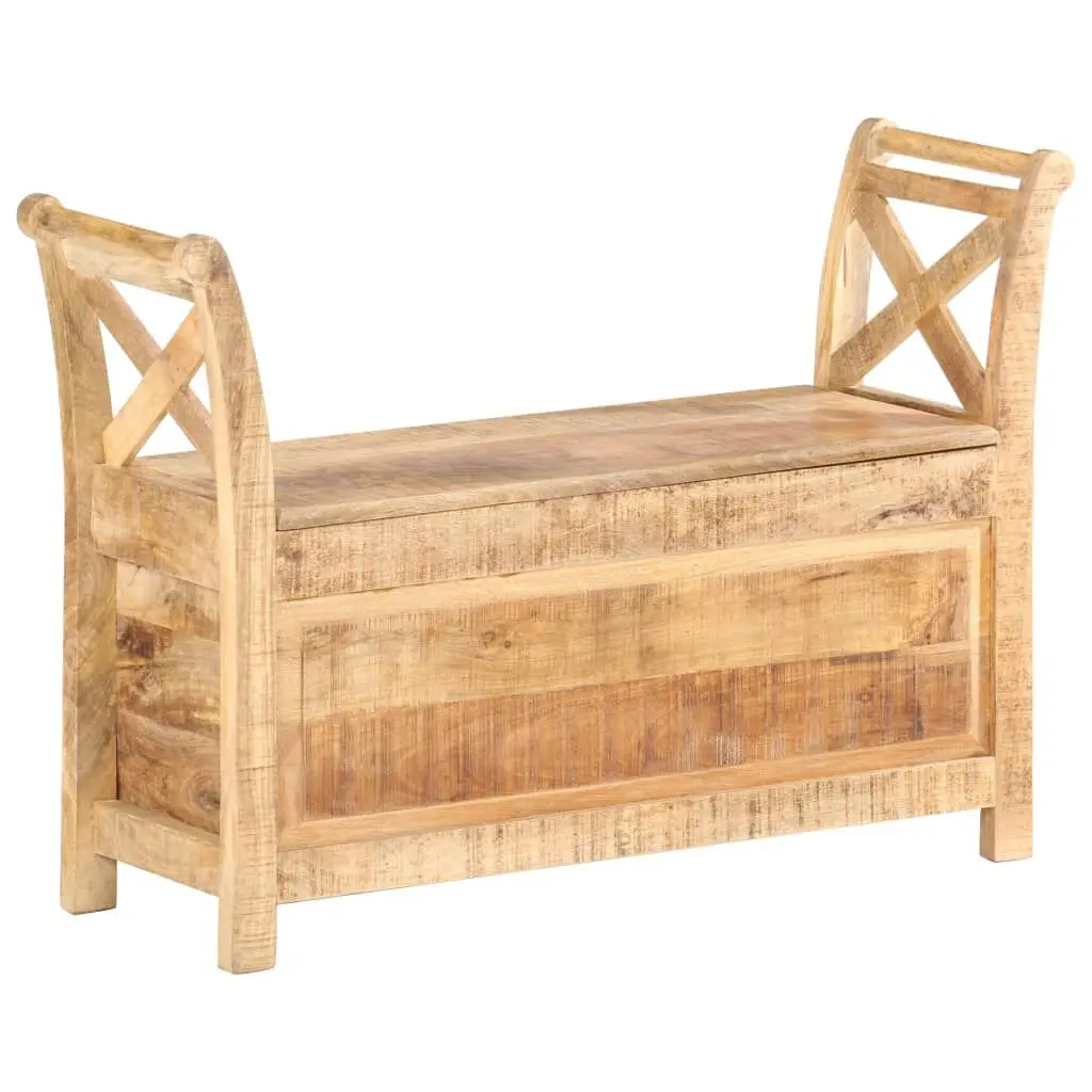 40.6 Inch Solid Mango Wood Hall Bench Entryway Seating 13x28.3 Inches