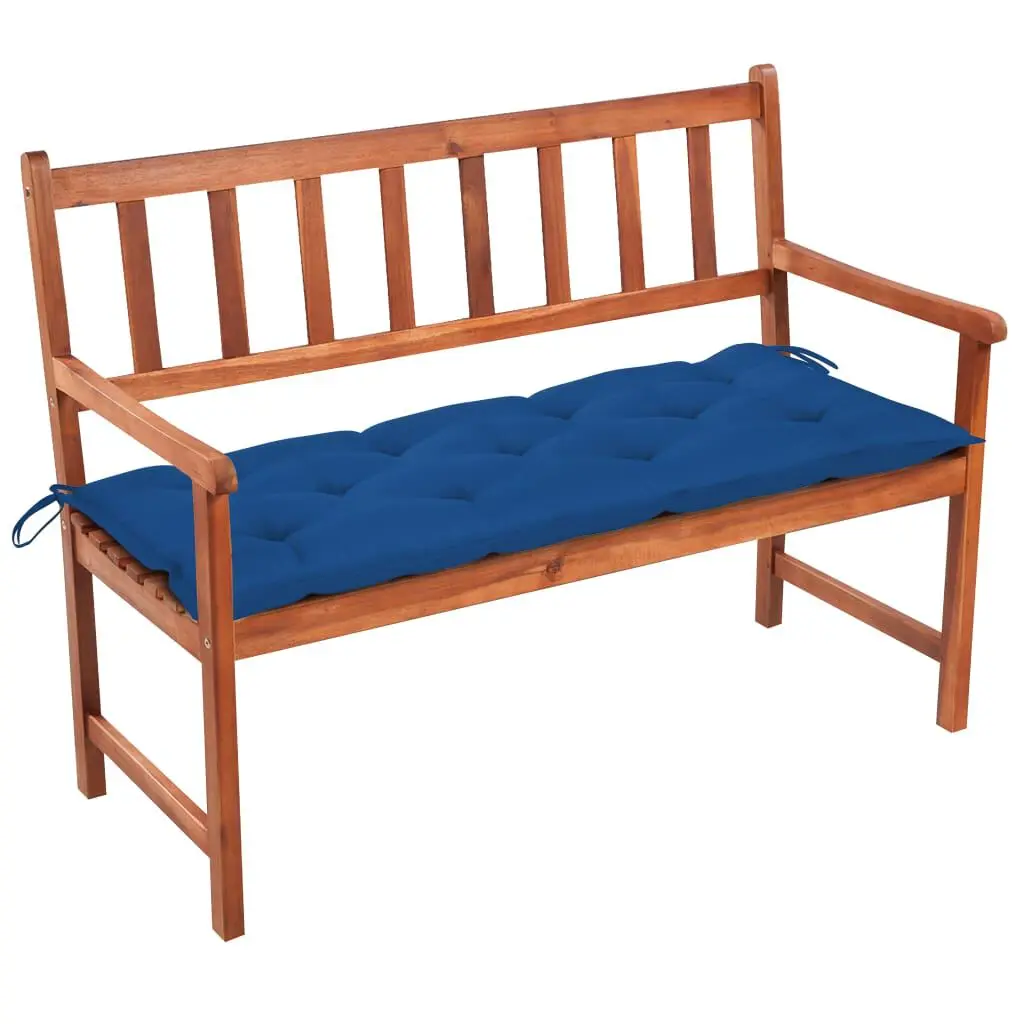 47.2 Inch Patio Bench Cushion Solid Acacia Wood Outdoor Furniture