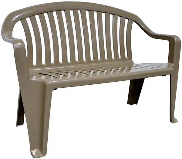 Adams 8365-96-3700 Portobello Resin Seating Bench Outdoor Garden Patio