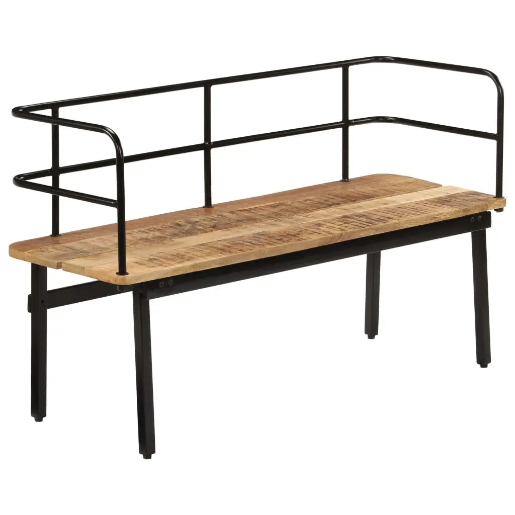 Bench 47.2x15.7x27.6 Inches Solid Mango Wood Indoor Outdoor Seating Furniture