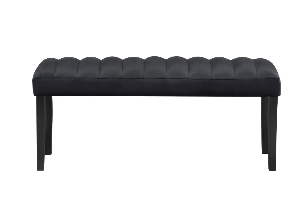 Vhong Black Bench Black Elastomer Timber Frame luxe modern furniture