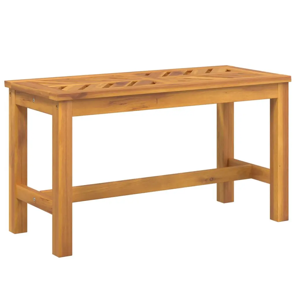 Patio Bench 31.5 Inches Solid Wood Acacia Outdoor Seating