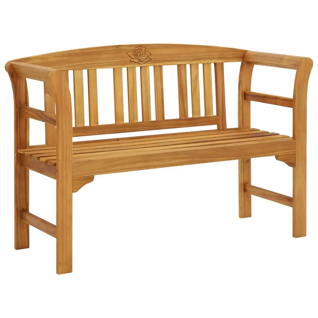 Patio Bench 44.9 Inches Solid Acacia Wood Outdoor Seating