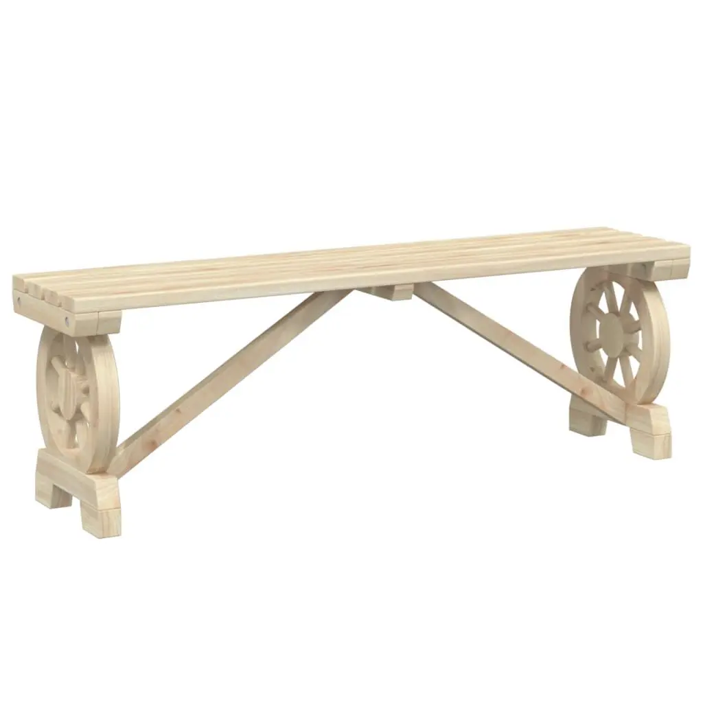 Patio Bench 45.3 Inches Solid Wood Fir Outdoor Furniture