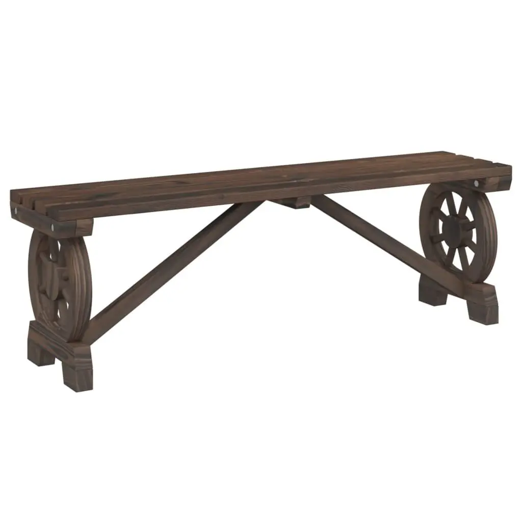 Patio Bench 45.3 Inches Solid Wood Fir Outdoor Garden Seating