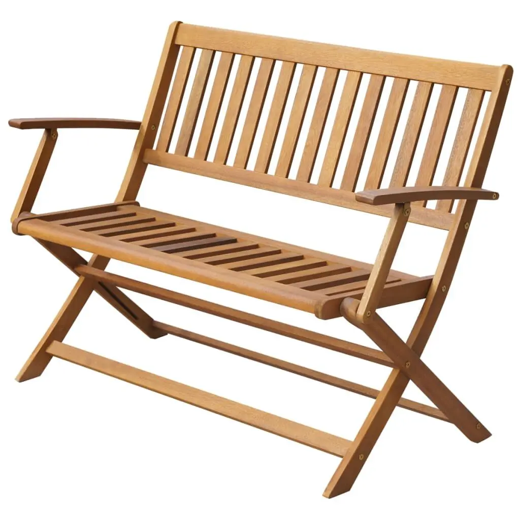 Patio Bench 47.2 Inch Solid Acacia Wood Outdoor Furniture