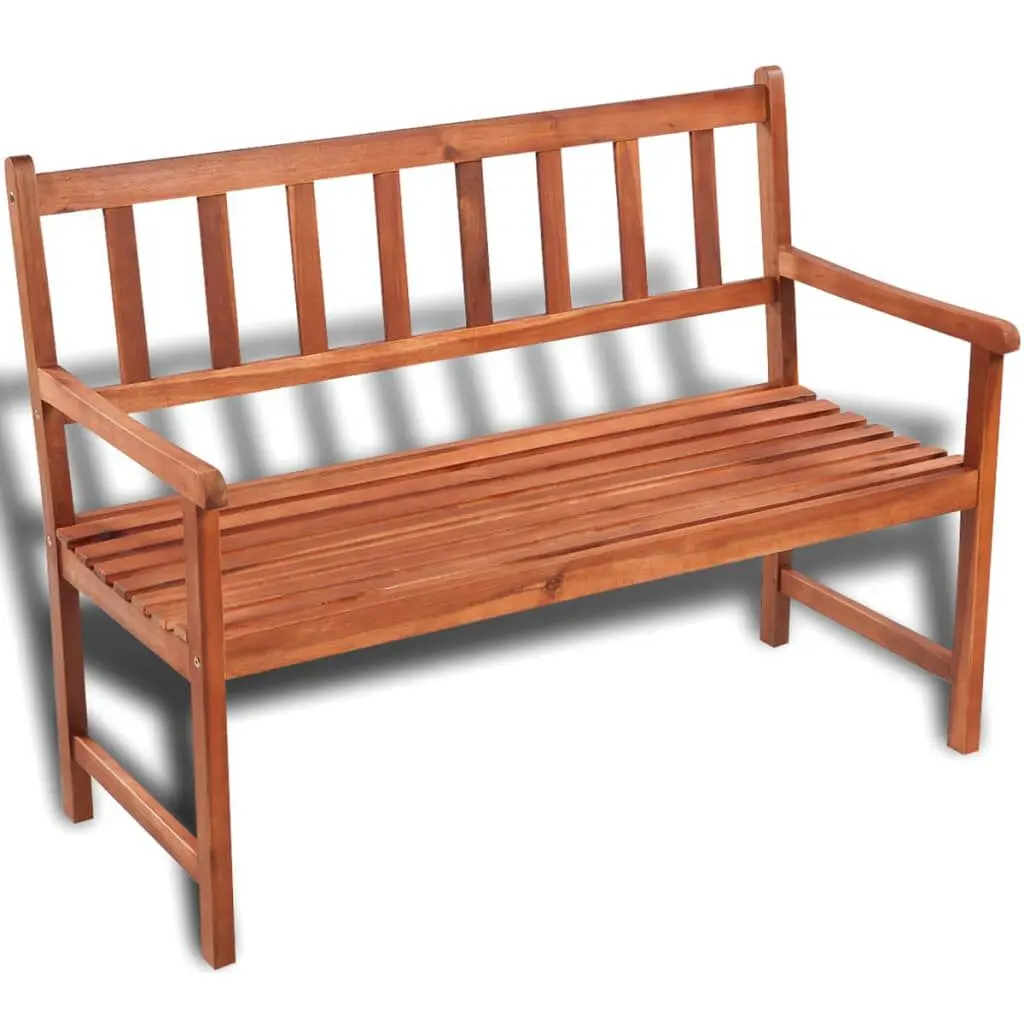 Patio Bench 47.2 Inches Solid Acacia Wood Outdoor Garden Seating