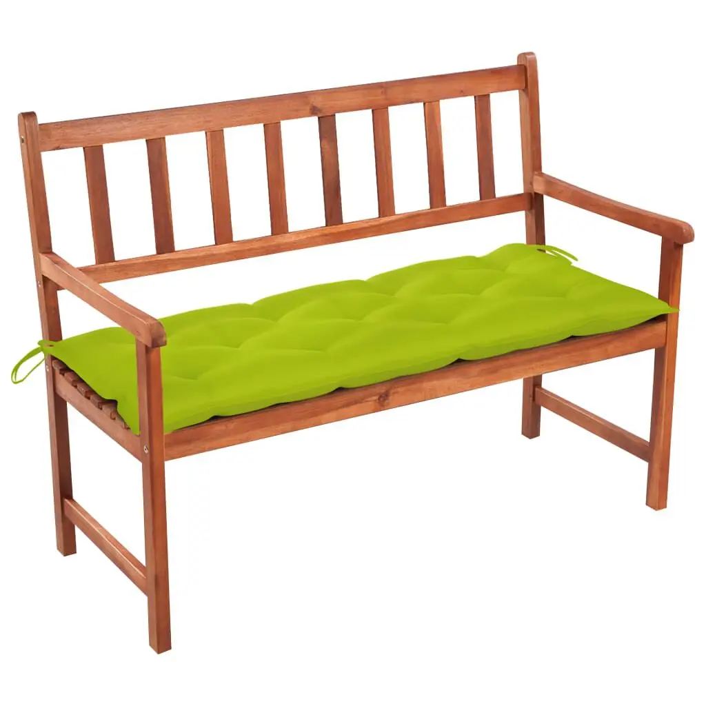 Patio Bench Cushion 47.2 Inch Solid Acacia Wood Outdoor Seating