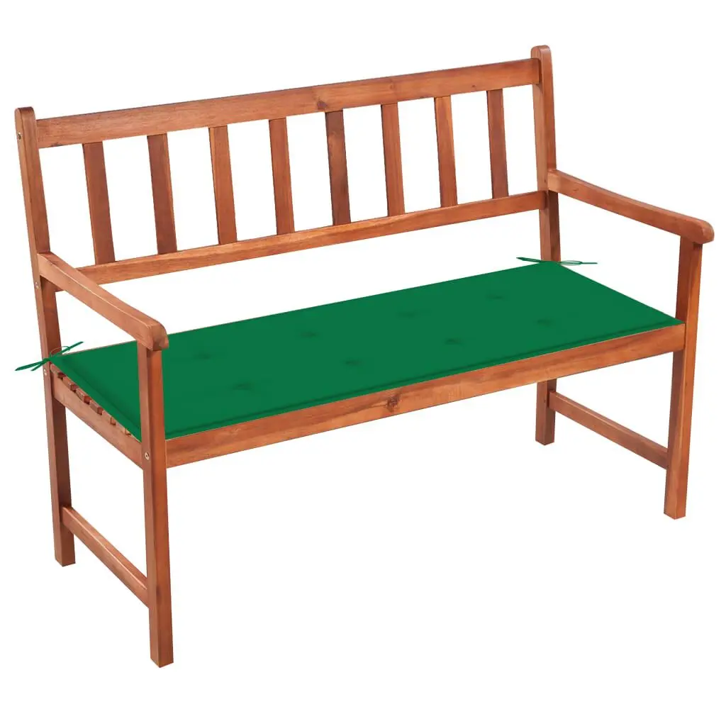 Patio Bench Cushion 47.2 Inch Solid Acacia Wood Outdoor Seating