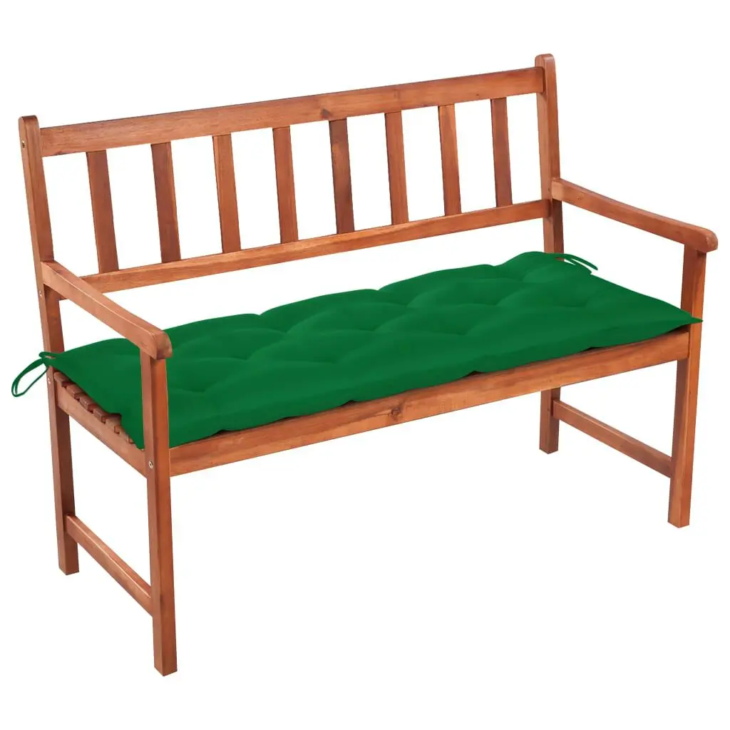 Patio Bench Cushion 47.2 Inch Solid Acacia Wood Outdoor Seating