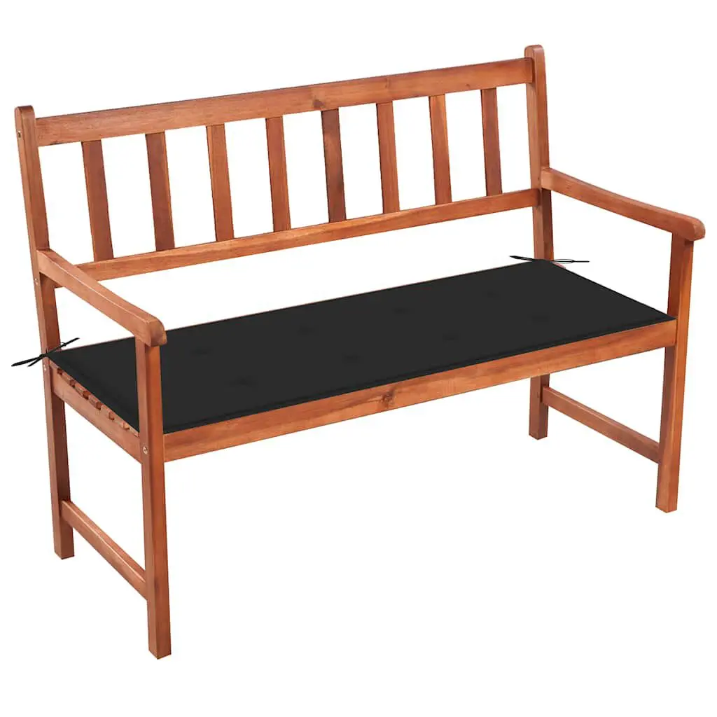 Patio Bench Cushion 47.2 Inches Solid Acacia Wood Outdoor Seating