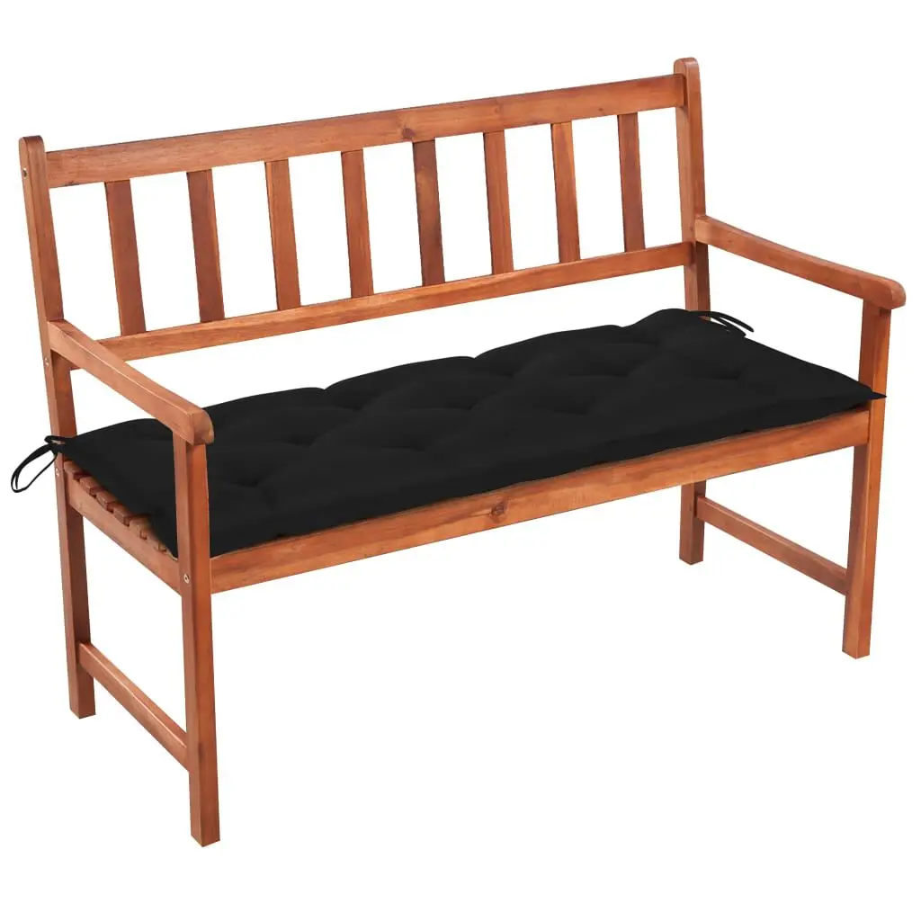 Patio Bench Cushion 47.2 Inches Solid Acacia Wood Outdoor Seating