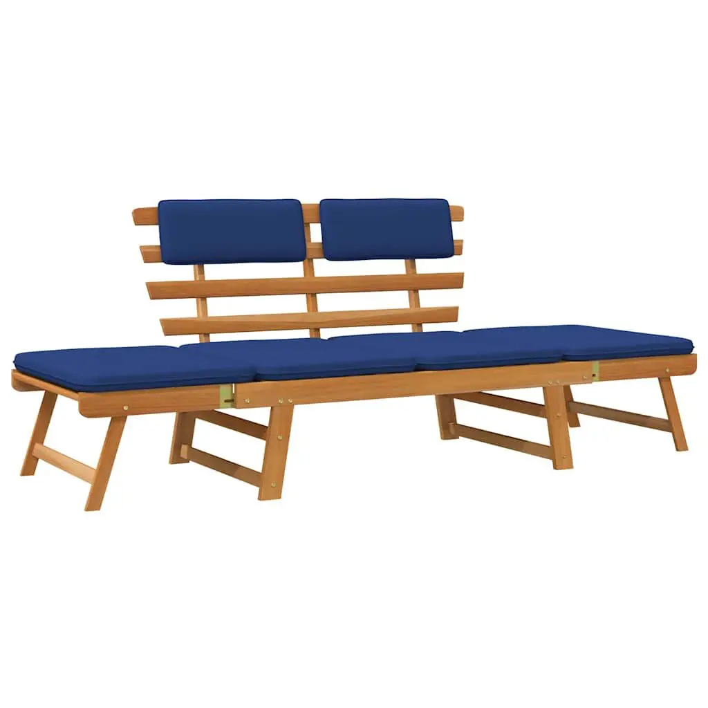 Patio Bench Cushions 2--1 74.8 Inches Solid Acacia Wood Outdoor Seating