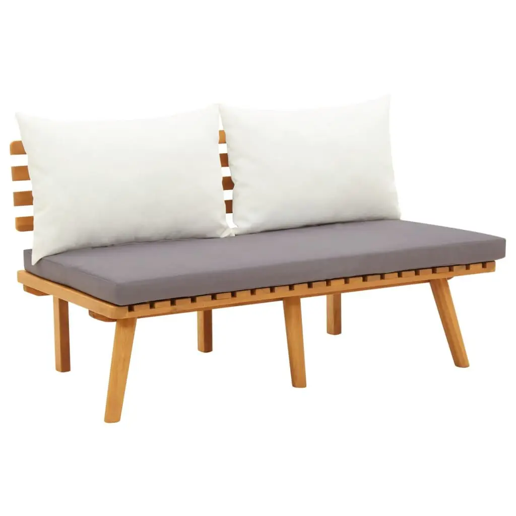Patio Bench Cushions 45.3 Solid Acacia Wood Outdoor Furniture