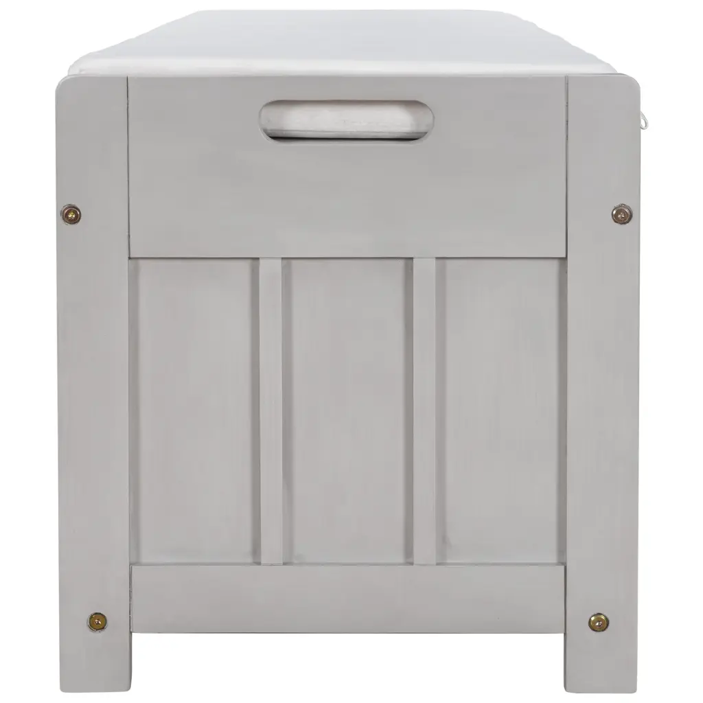 Storage Bench 3 Shutter Shaped Doors Shoe Bench Removable Cushion rnb