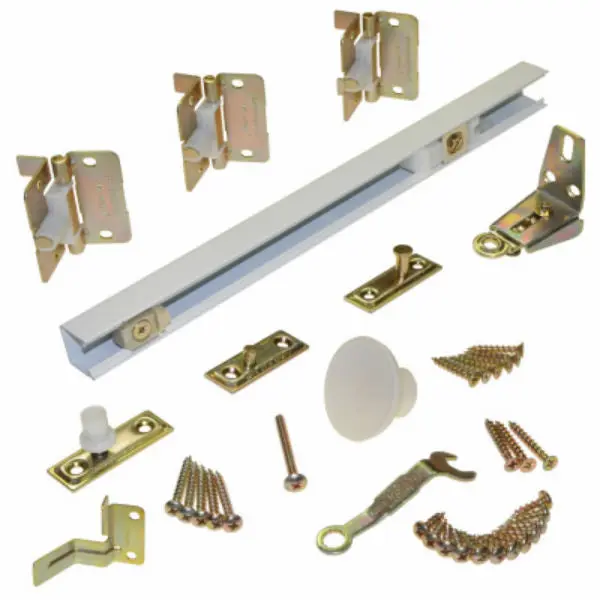 Johnson Hardware 170W303H Bi-Fold Door Hardware Set White 30 Inch
