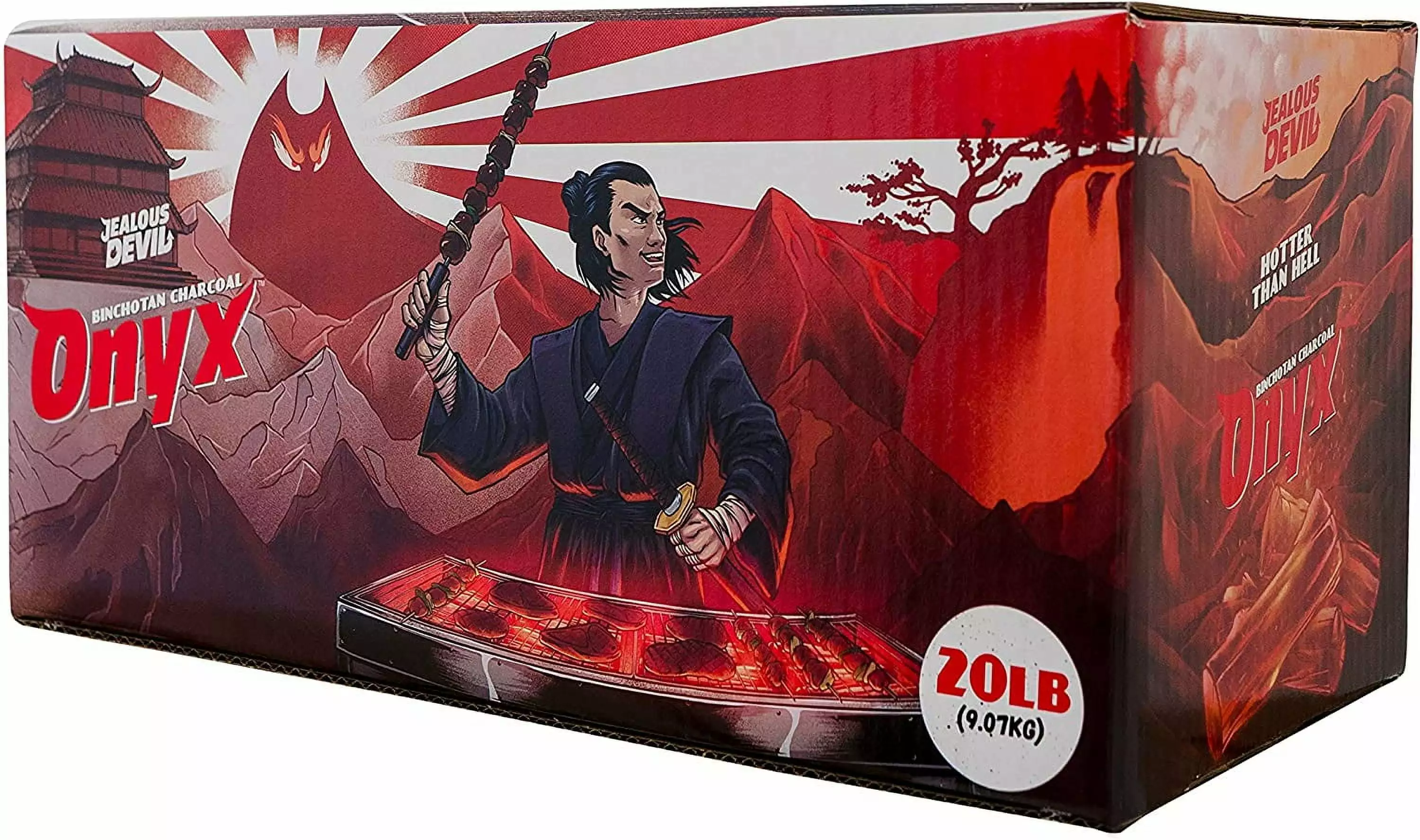 Jealous Devil Onyx Binchotan Charcoal 20 lbs Dense South American Hardwood High Heat and Flavorful Grilling