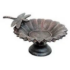 Dragonfly Petal Tabletop Birdbath Outdoor Decor Midas-Lin -Import