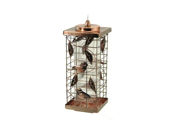 Audubon NA35329 Squirrel Resistant Caged Tube Bird Feeder 2 Port 1.75 Lbs