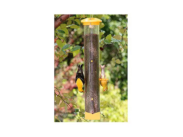 Audubon NAWLMTF Finch Tube Feeder 6 Port 14 Inch Yellow Bird Feeder