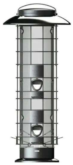 More Birds 106 Surefill Squirrel Proof Bird Feeder 1.5 Lbs Capacity Metal Small