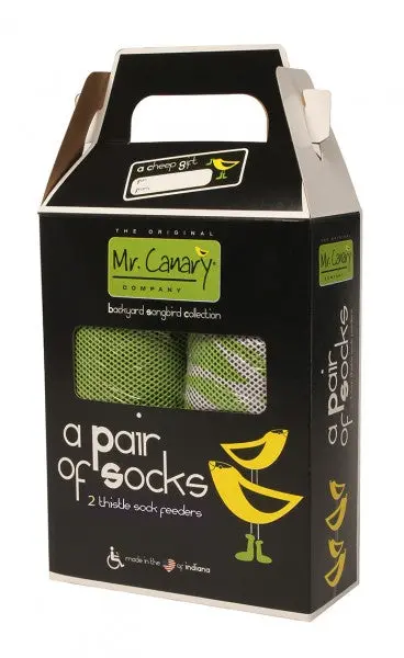 Mr. Canary MC-S8DN 2-Thistle Sock Feeder 12 Oz 2-Pack