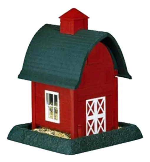 North States 9081 Red Barn Birdfeeder Holds 5 Lbs Seeds Large Outdoor Bird Feeder