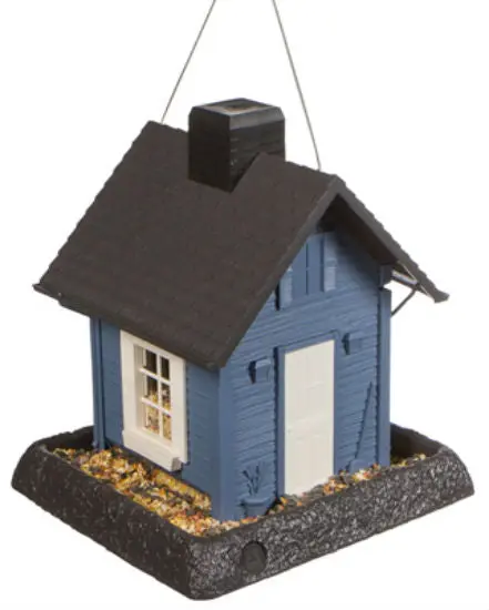 North States 9085 Blue Cottage Birdfeeder Holds 5 Lbs Seeds Large Outdoor Bird Feeder
