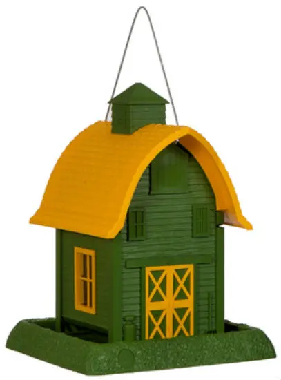 North States 9096 Green Barn Birdfeeder Holds 5 Lbs Seeds Large Outdoor Bird Feeder