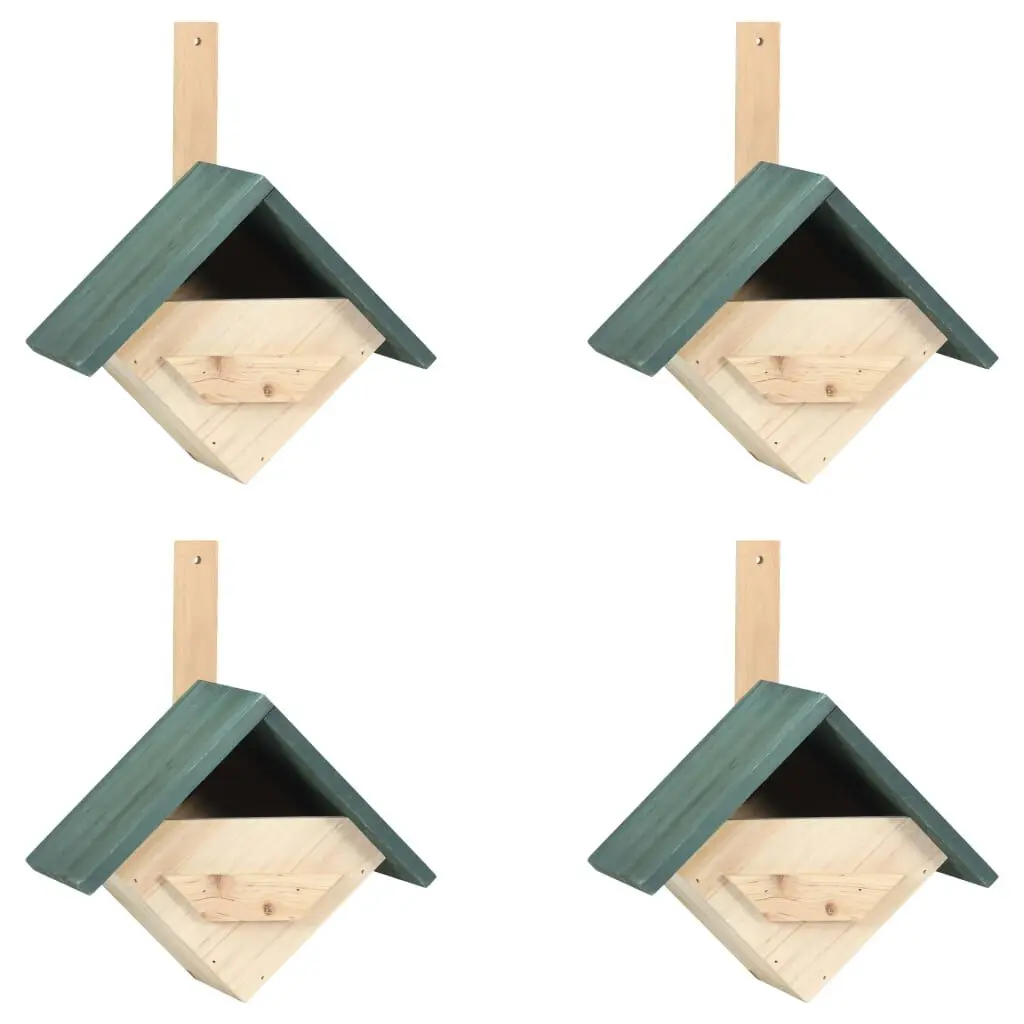 Bird Accommodates 4 pcs 9.4x6.3x11.8 Inches Firwood Bird Houses