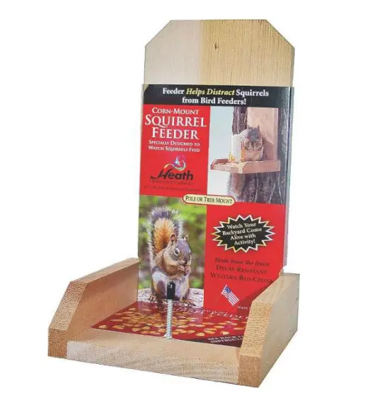 Heath 903 Corn Mount Squirrel Feeder Outdoor Wildlife Feeder Corn