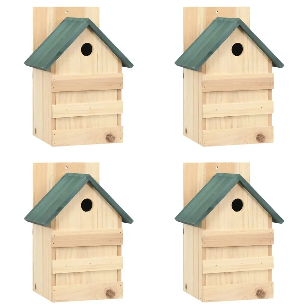 Bird Accommodates 4 Pieces 9.1x7.5x13 Inches Firwood Birdhouse Set