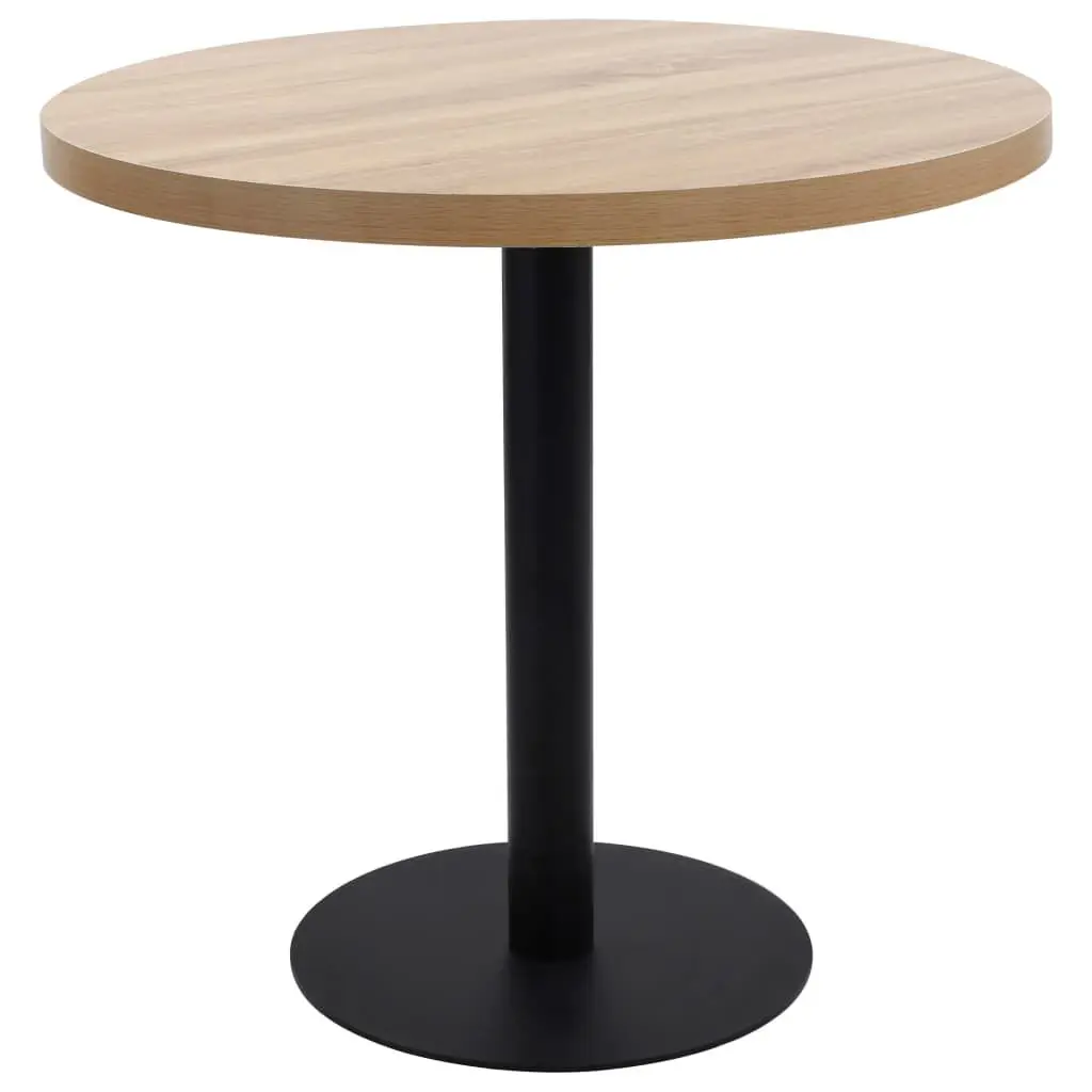 Bistro Table Light Brown 31.5 Inches MDF Outdoor Cafe Table