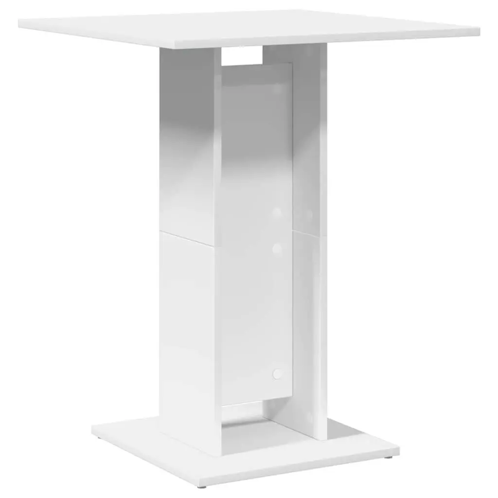 Bistro Table White 23.6x23.6x29.5 Inches Engineered Wood Small Dining Table