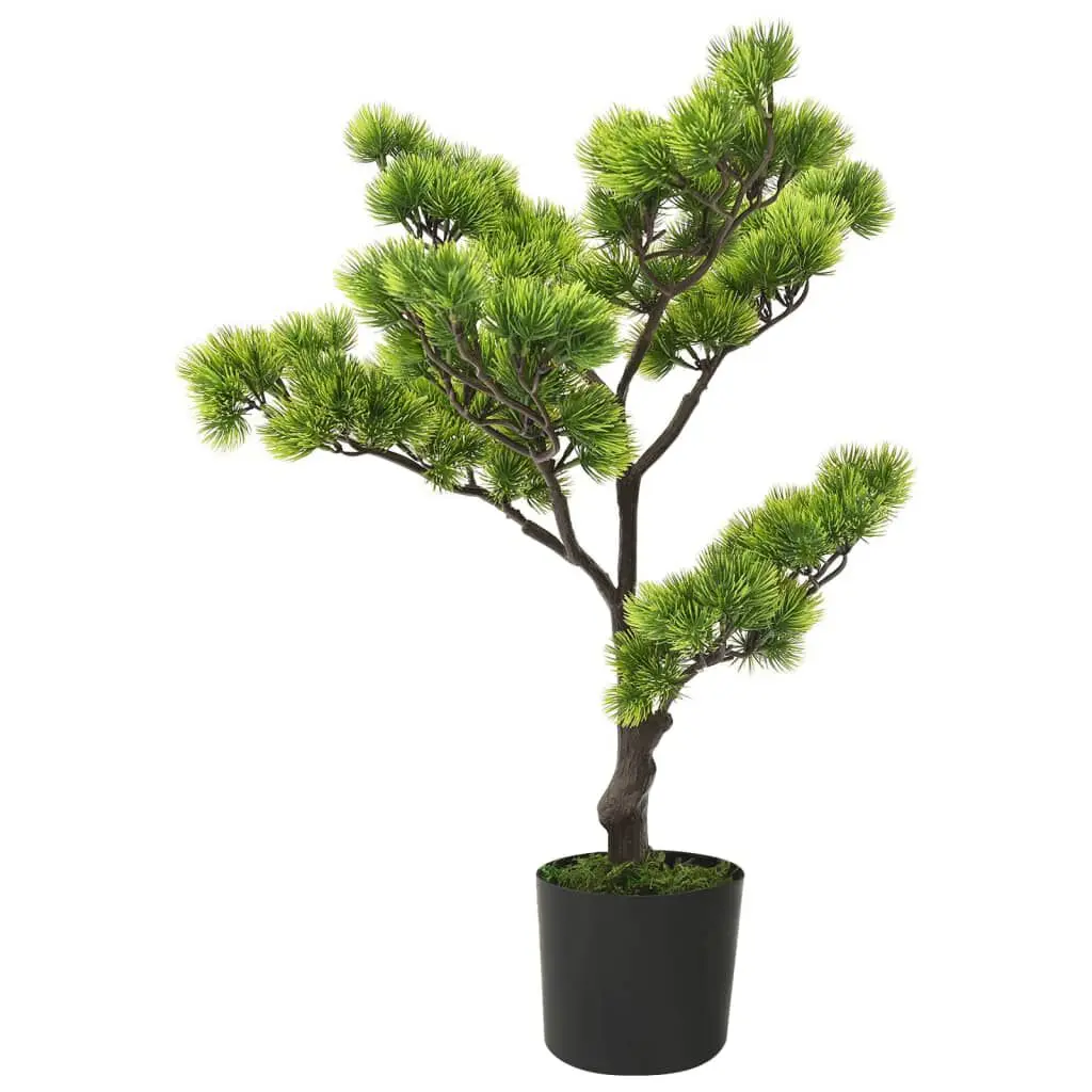 23.6 Inch Artificial Pinus Bonsai Tree Pot Green Decorative Plant
