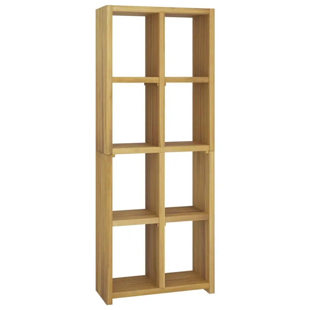 Book Cabinet 27.6x11.8x70.9 Inches Solid Wood Teak Bookshelf