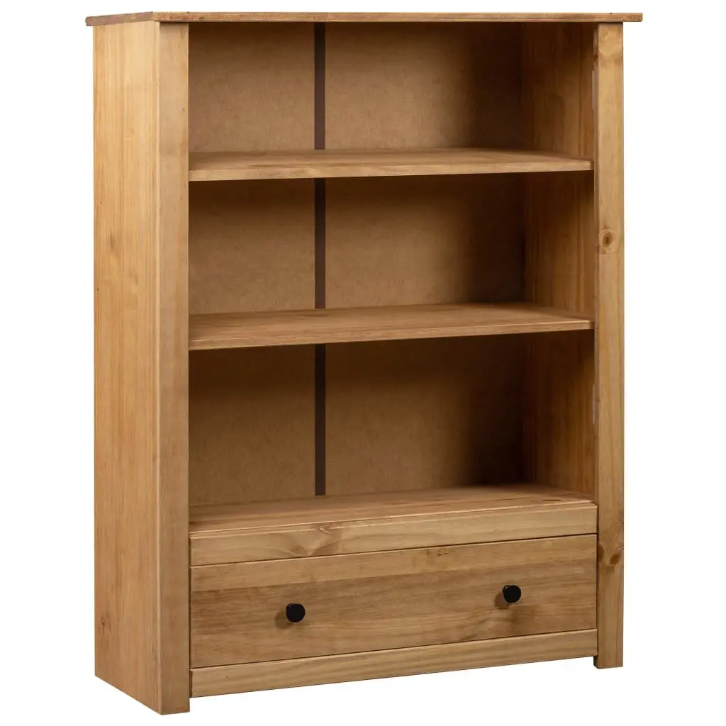 Bookcase 31.5x13.8x43.3 Inches Solid Pine Wood Panama Range