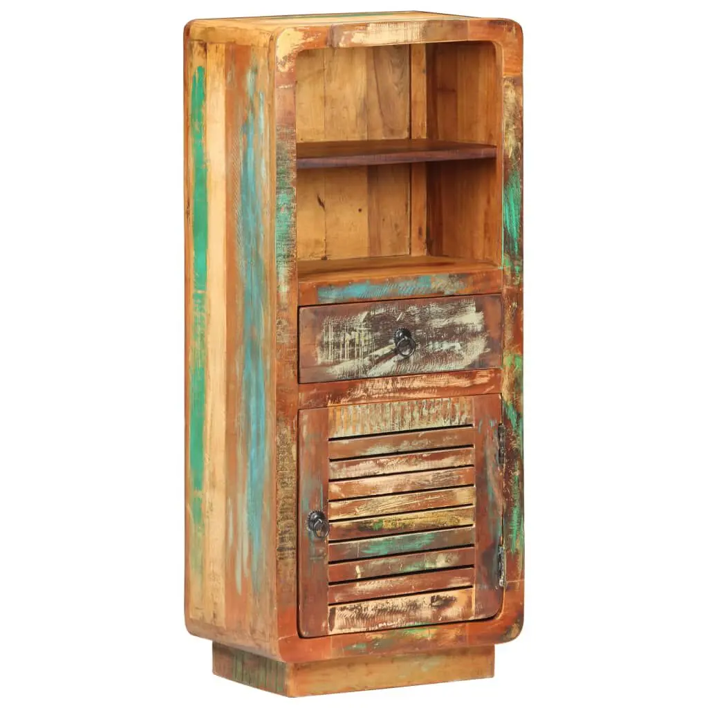 Highboard 17.7x12.6x43.3 Inches Solid Reclaimed Wood Storage Cabinet