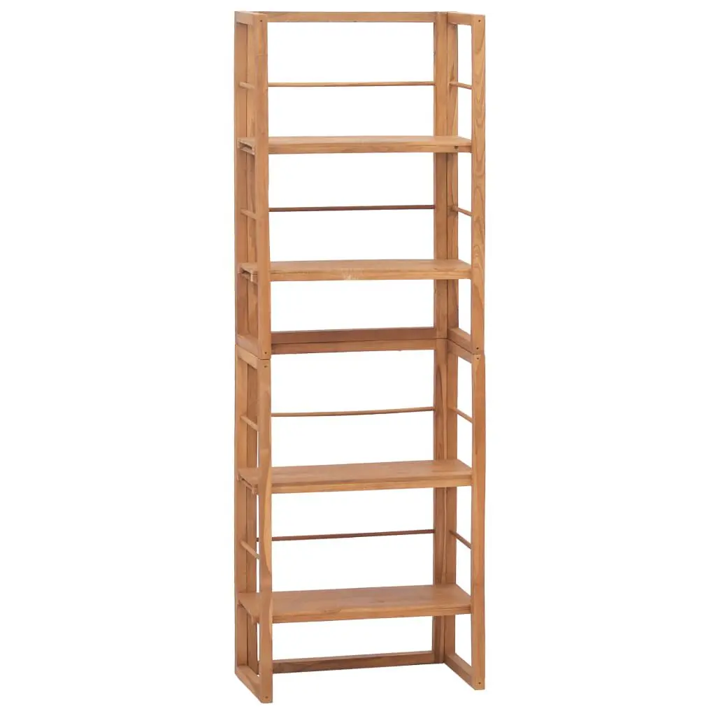 Shelving Unit 23.6x11.8x70.9 Inches Solid Teak Wood Bookcase