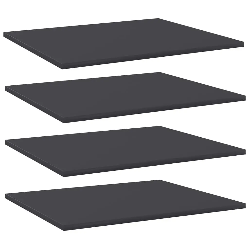 Bookshelf Boards 4 pcs Gray Engineered Wood 23.6x19.7x0.6 Inches