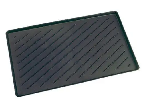 Lanart Rug OLK1424 Rectangular Boot Tray 14 x 24 Inches Black Entryway Use