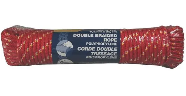 Ben-Mor 60237 Diamond Braided Polypropylene Rope 3/8 Inch x 100 Feet Varied Colors Strong Rope