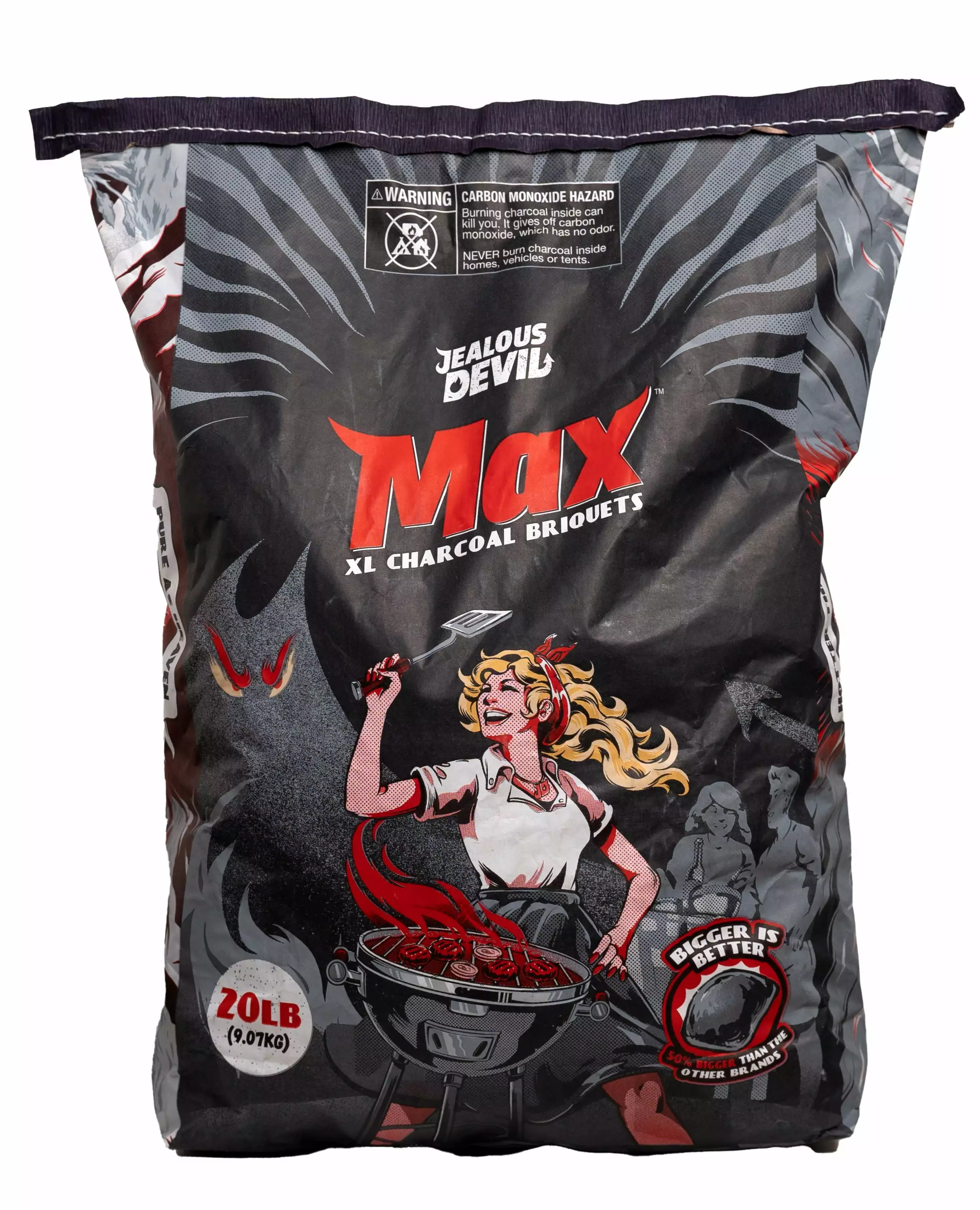 Jealous Devil Max XL 20 lbs All Natural Hardwood Charcoal Pillow Briquets Grilling 20
