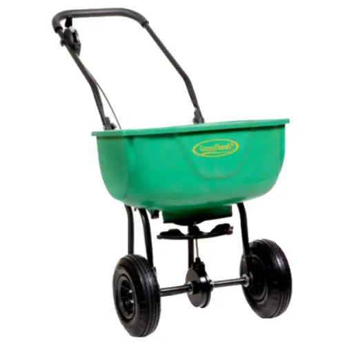 Green Thumb TC2026D Broadcast Spreader Pneumatic Wheels 70 Lb Capacity Lawn Spreader