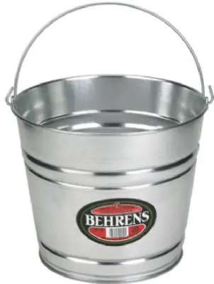 Behrens 10 Quart Galvanized Steel Water Pail Farm and Garden Use