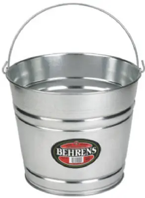 Behrens 14 Quart Galvanized Steel Water Pail Heavy-Duty Farm and Garden