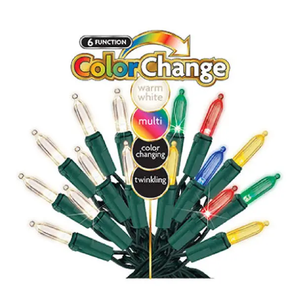 Sylvania V44900-88 Christmas Stay-Lit 6 Function Traditional Bulb Set Holidays