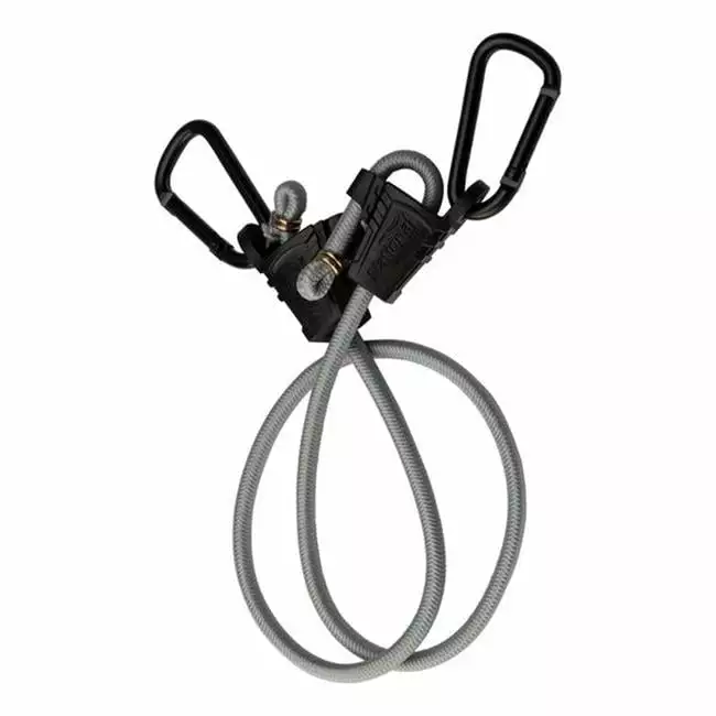 Pack 2 Adjustable Bungee Cords 9-60 Inches Gray Versatile Securing Needs HomePage