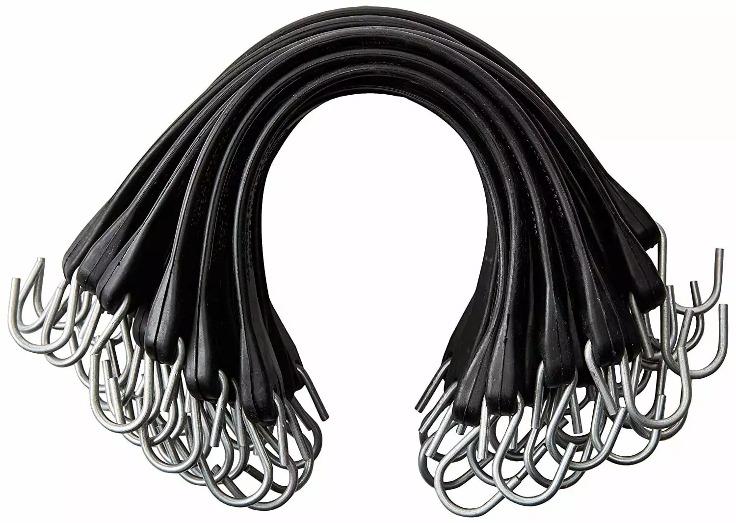 15 Inch Rubber Bungee Cords Hooks Pack 50 Tarp Straps and Cargo Miloo